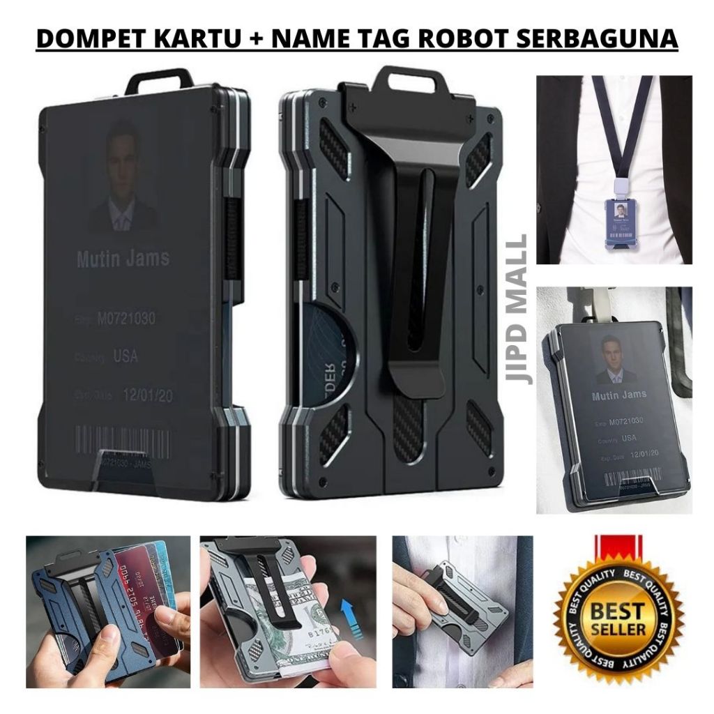 

Dompet Kartu Dan Name Tag Robot Super Lurury Keren Mewah