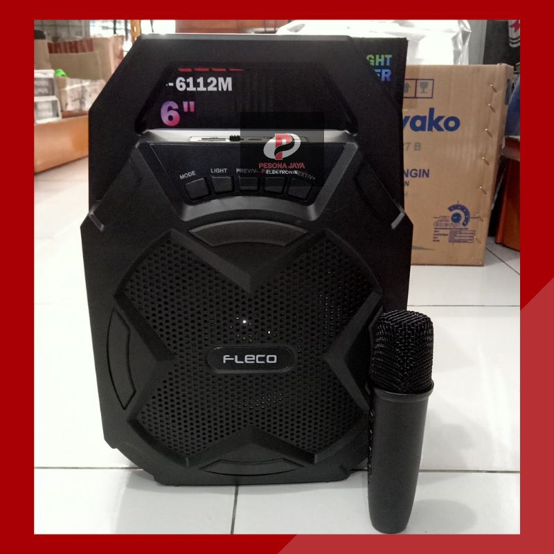 SPEAKER BLUETOOTH WIRELESS FLECO F-6112M (BONUS MIC WIRELESS)