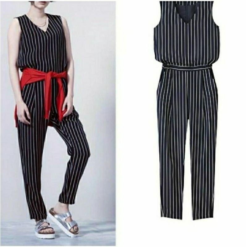 jumpsuit stripe gu uni