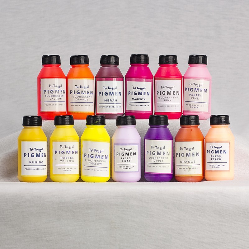 

Pigmen Besar 60gr Premium Pewarna Sablon Campuran Cat Tembok Clay Semen Slime Squishy Dinding Serba Guna Warna Warni Basis Air Pigment Pewarna Pigment Color Colour Slime Water based Tie Dye Pigment Drawing Air Cair Cairan Liquid Prakarya Pentacle Malang