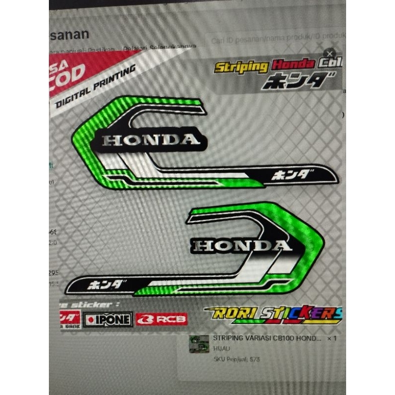 Striping Variasi Cb100 / stiker list honda cb 100 herex