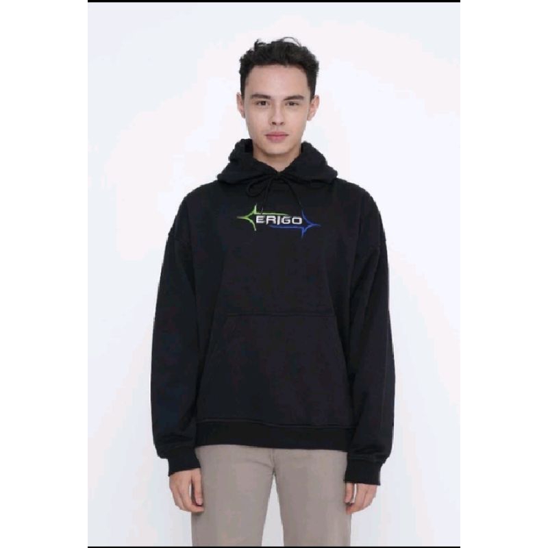 jaket hodie .ERIGO. original 100% size : L hitam