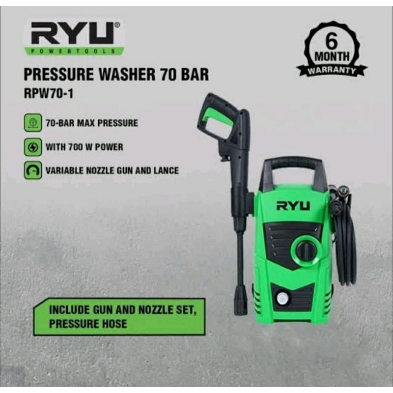 JET CLEANER RYU RPW 70 -1 / MESIN STEAM CUCI MOBIL MOTOR RYU