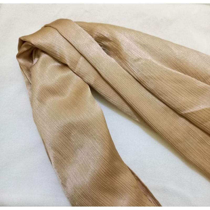 Pashmina silk Gold-latte/Hijab pashmina