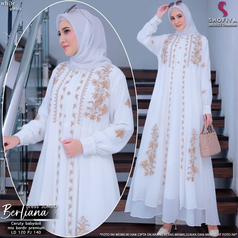 Berliana Dress Jumbo ld 120 by Shofiya Hijab