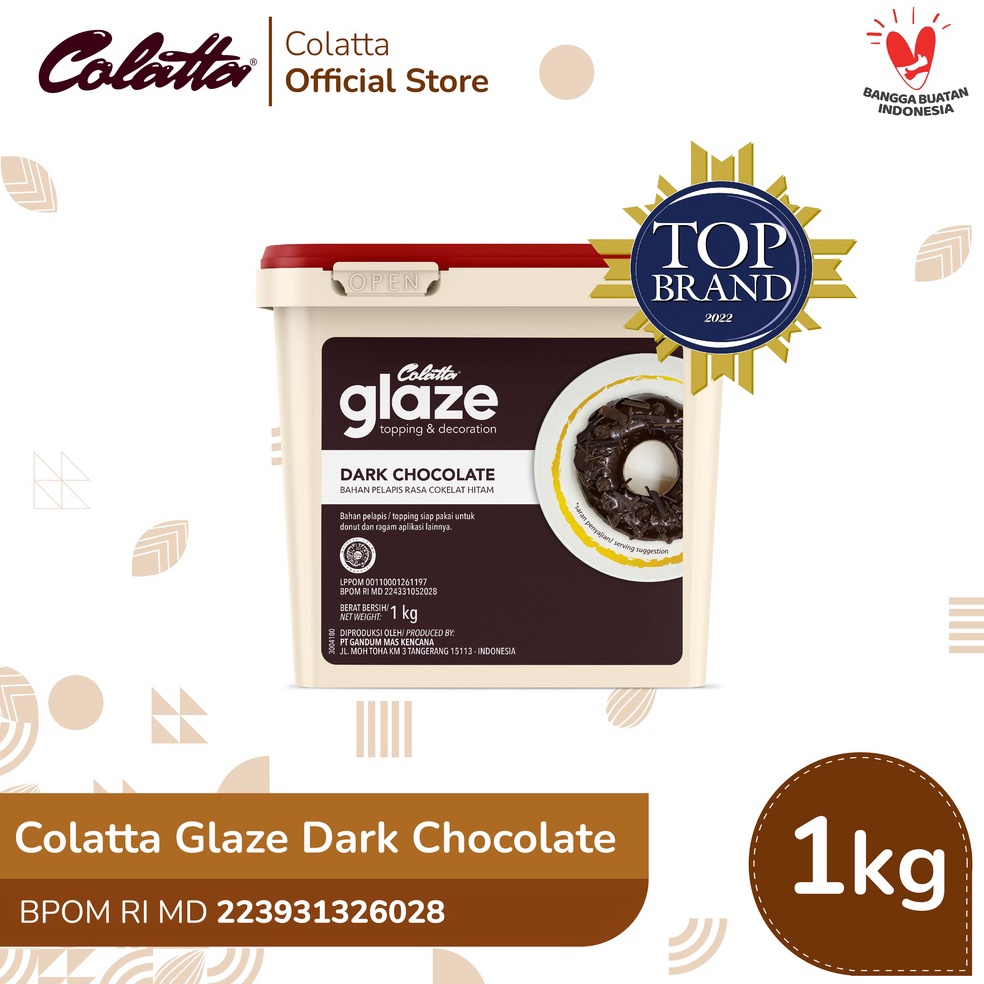 

Lariz Colatta Glaze Dark Bahan Pelapis Rasa Coklat 1Kg