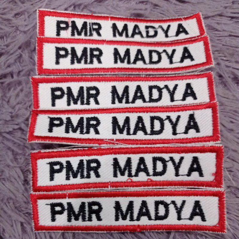Badge bordir PMI PMR wira madya lengkap bet pmr madya