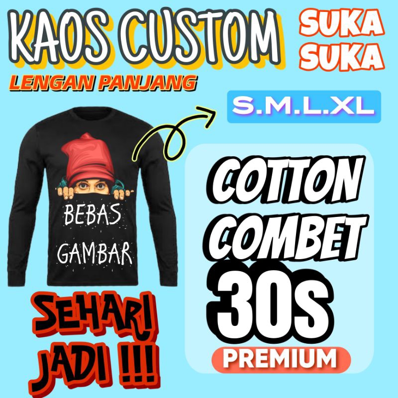 SABLON KAOS LENGAN PANJANG SATUAN