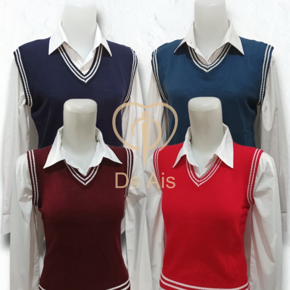 Promo besar Rompi Rajut Seragam Sekolah SMP SMA Vest Rajut Fashion Dewasa