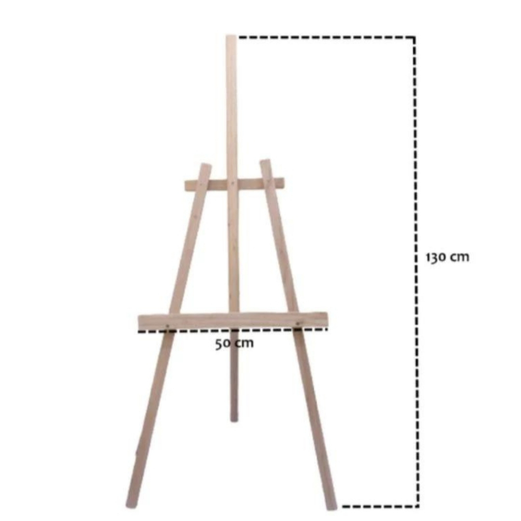 

Stand Lukis / Easel Lukis Kayu / Wooden Easel / Stand Akrilik Dekorasi Pernikahan Ukuran Tinggi 130cm X Lebar 50cm