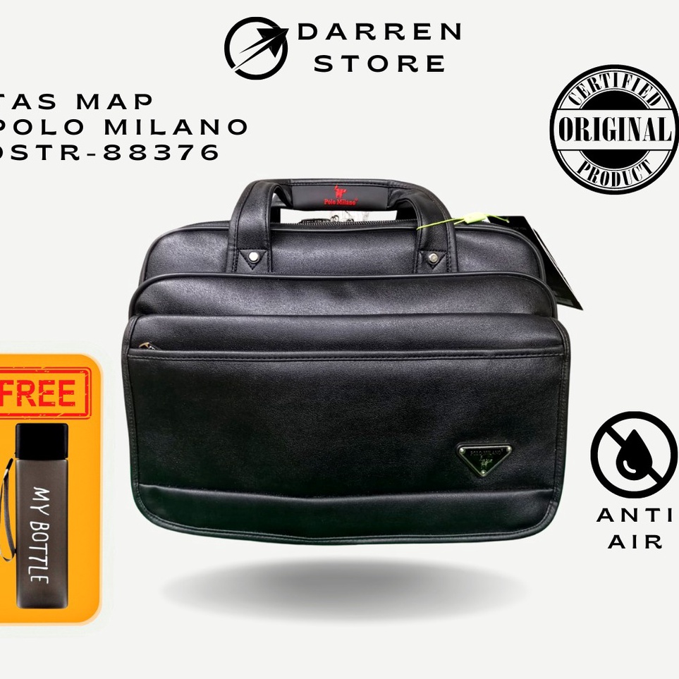 Harga Max Tas Map POLO MILANO 88376 FREE botol minum Tas Laptop Tas kerja Pria Tas kerja wanita tas 