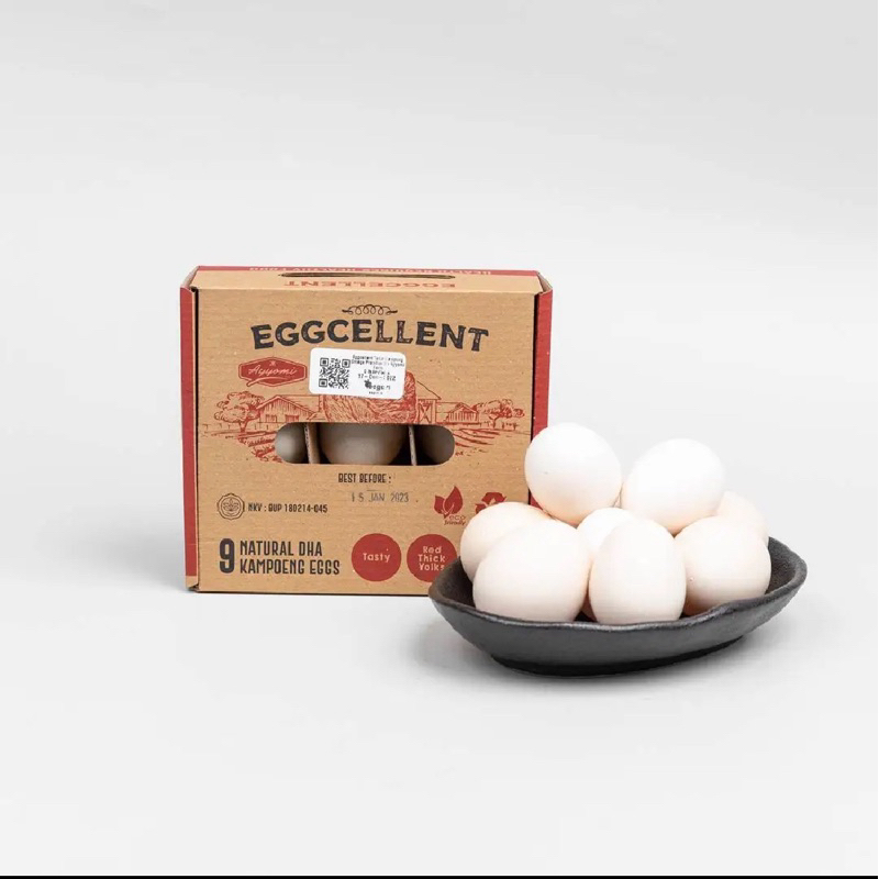 

Eggcellent Telur Kampung Omega Premium by Ayyomi Farm 9 butir