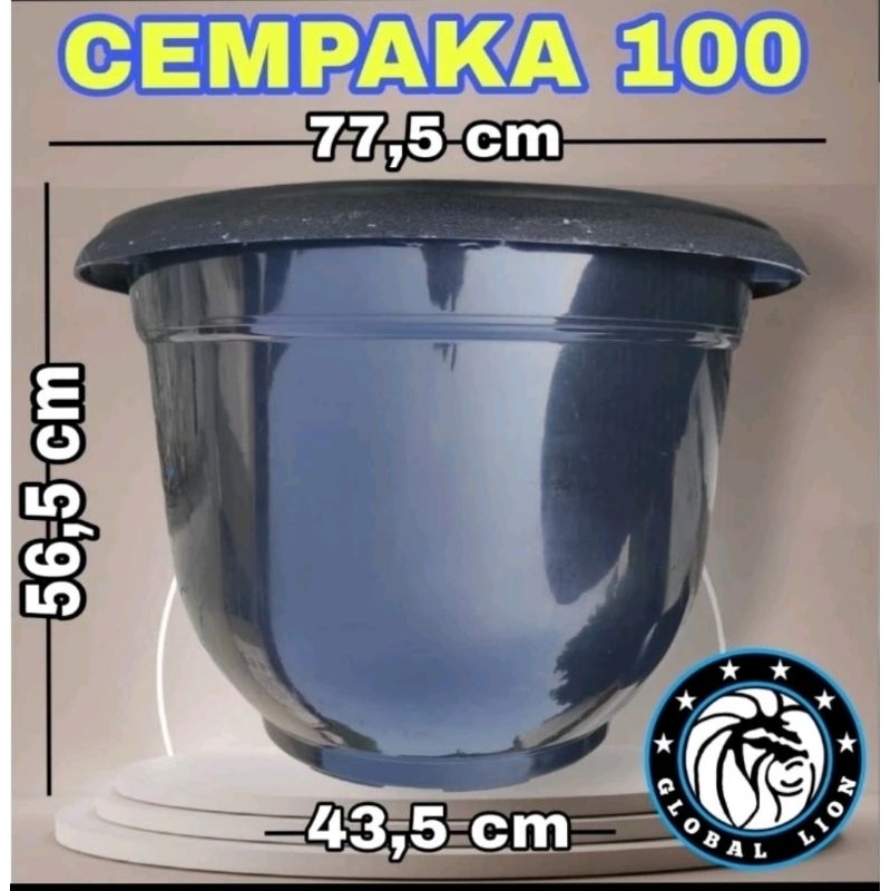 GLOBAL LION: POT CEMPAKA 100 GLOBAL LION/ POT SUPER JUMBO KOKOH UKURAN 100/ POT BESAR UNTUK TANAMAN 