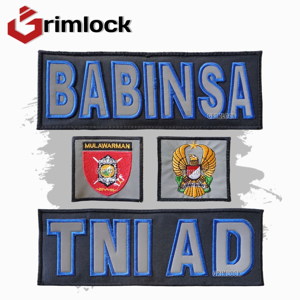 Logo Bordir Mulawarman / Babinsa TNI / Patch Logo Bordir