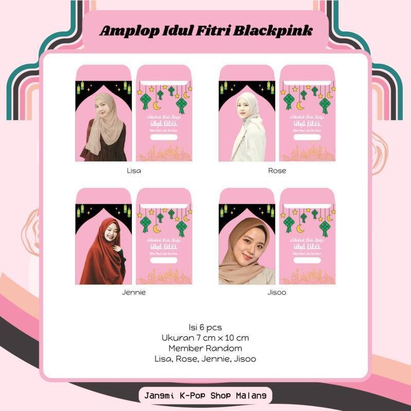

[ISI 6 PCS] Amplop Lebaran Blackpink | Amplop Blackpink | Amplop Hari Raya | Angpao Lebaran | Angpao Hari Raya | Hari Raya Idul Fitri