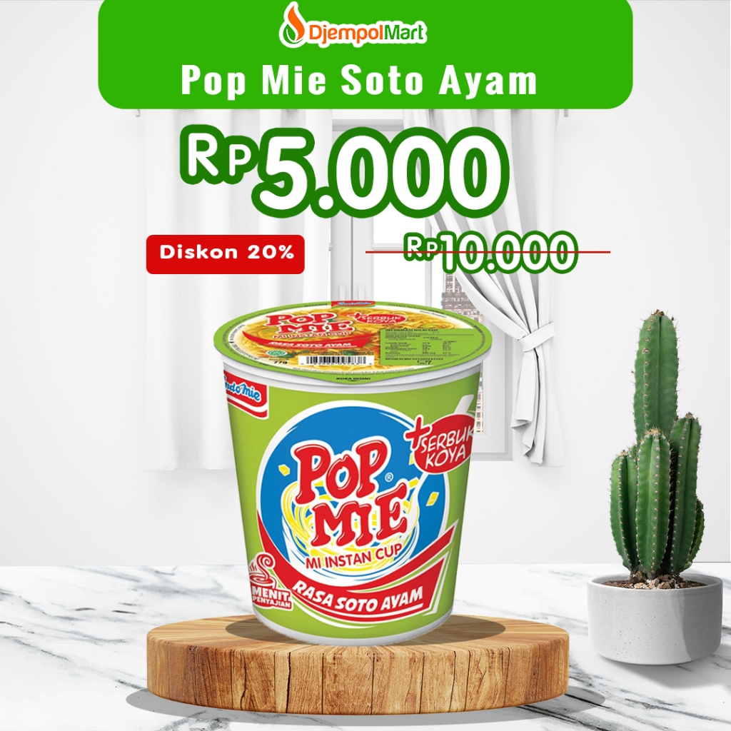 

Mie Instant Cup Pop Mie Rasa Soto 75gr