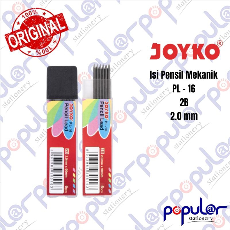 

Isi Pensil Mekanik 2B Joyko PL-16 2.0mm