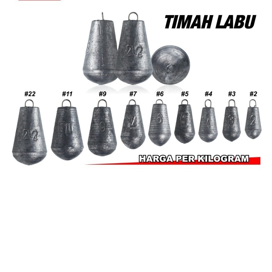 Timah labu Kiloan | Timah Pancing Kiloan