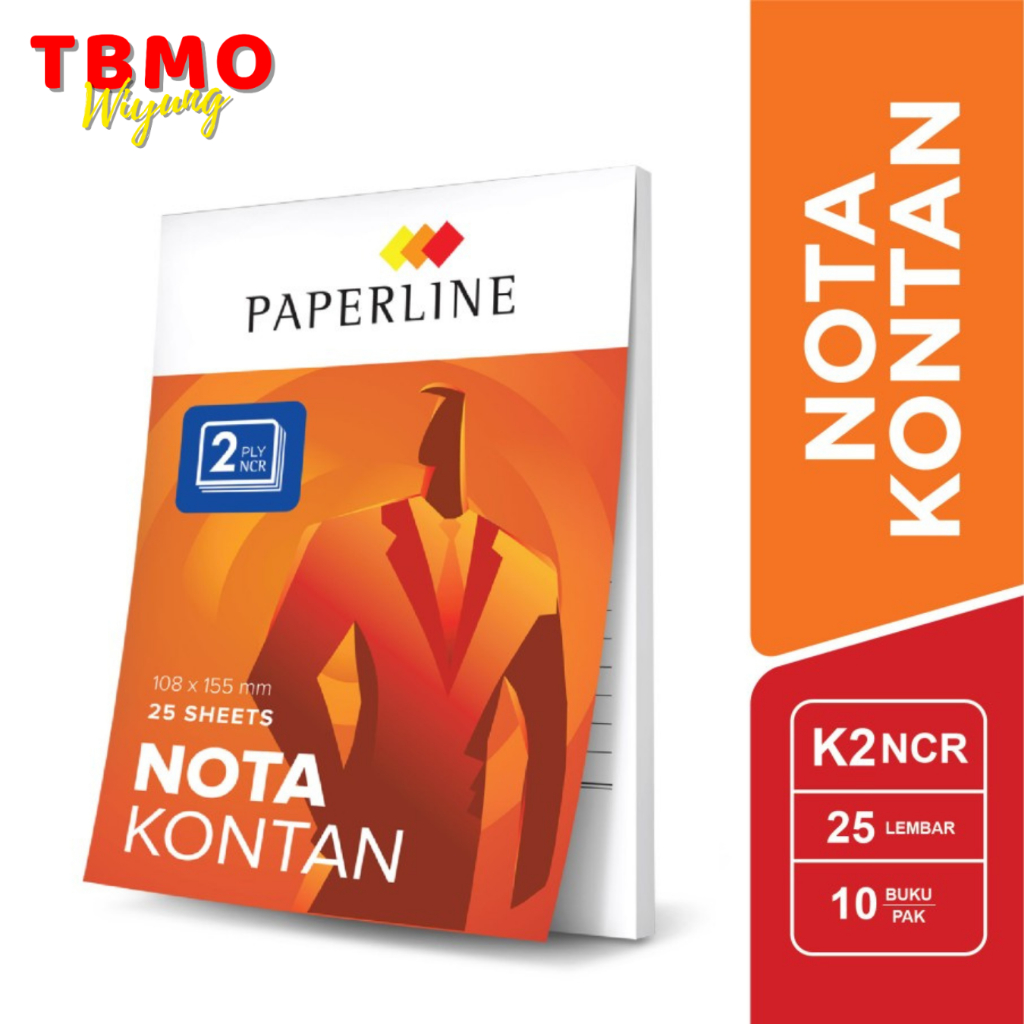 

TBMO Nota Kontan Paperline K2 / Nota Kontan Kecil Per Pack Isi 10