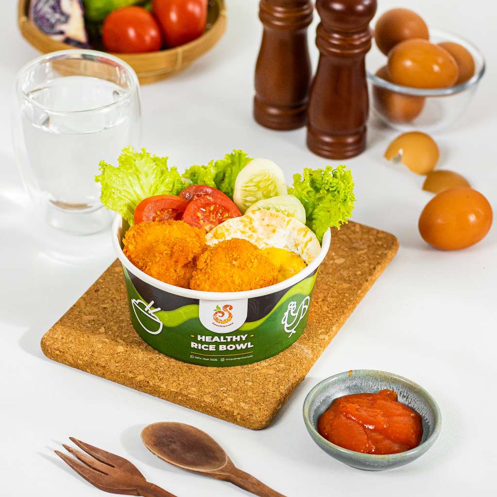 

Nasi Box HEALTHY RICE BOWL MINI CHICKEN KATSU Nasi Catering Paket Nasi Premium Nasi Diet Nasi Sehat Nasi Campur Nasi Bowl Nasi ENAK MURAH BEST SELLER ! Ukuran 24oz