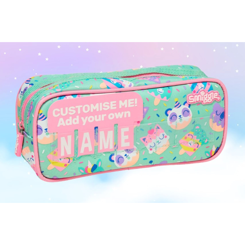 

SMIGGLE Smiggle Pencil Case Cruiser ID See Cloud 9 - Green // pencil case custome name rainbow black