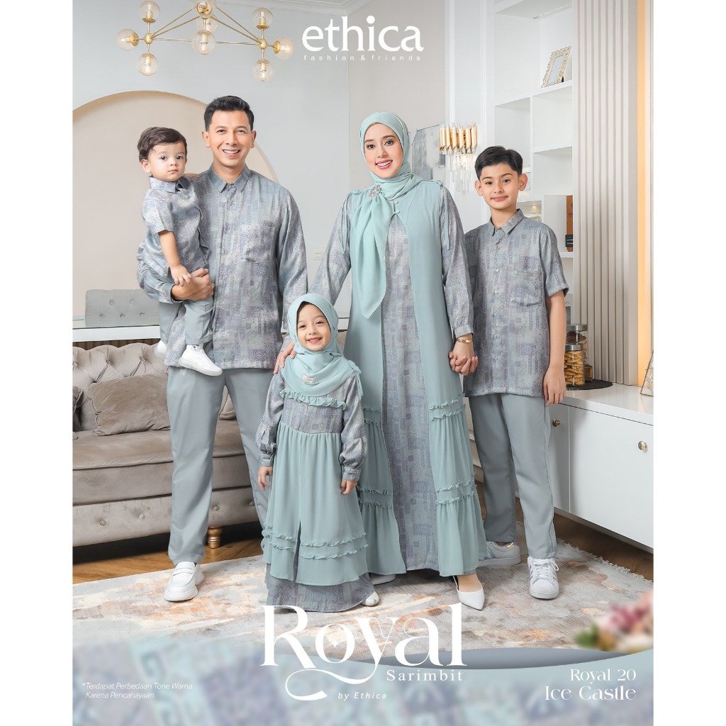 Ethica Sarimbit Royal 20 Ice Castle Gamis dan Koko Couple Keluarga Terbaru 2024