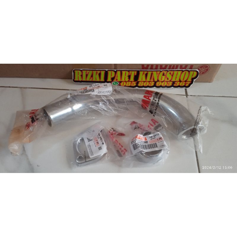 Leher set knalpot rx king full original ygp