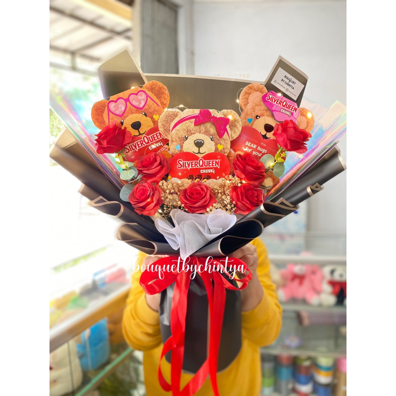 

BUKET COKLAT BERUANG VALENTINE / BUKET VALENTINE / KADO VALENTINE HADIAH ANNIVERSARY