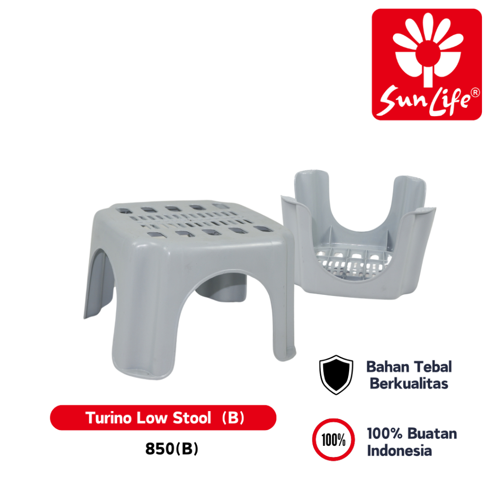 Sunlife Turino Low Stool (B) Kursi Jongkok Bangku Jongkok Praktis Serbaguna SNL-850-B