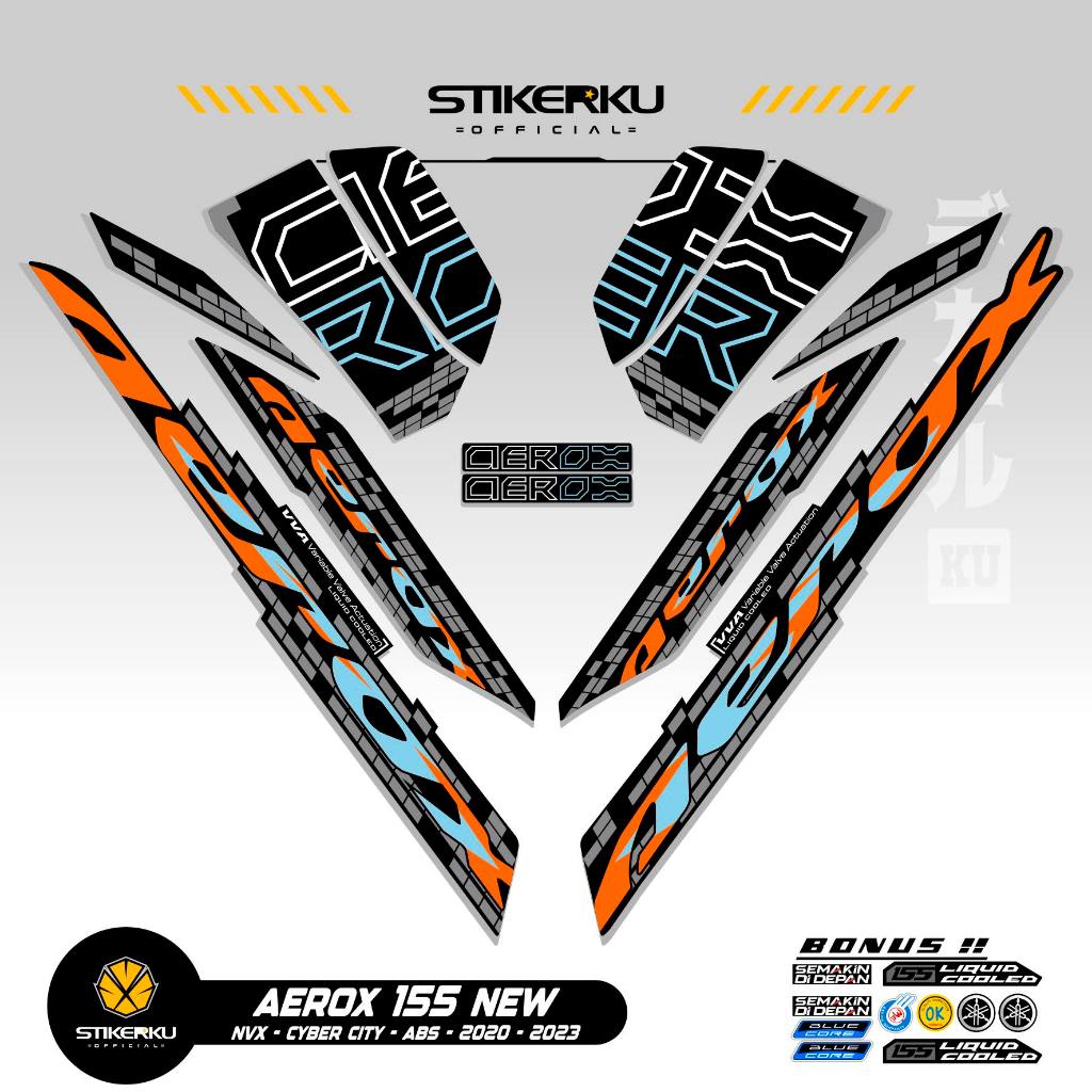 STRIPING AEROX 155 NEW CYBER CITY MOTIF 6 / STIKER AEROX 155 CONNECTED / STICKER AEROX 155 CONNECTED
