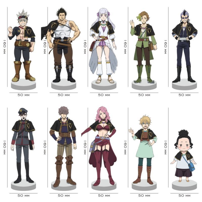 BLACK CLOVER ANIME STANDEE FIGURE AKRILIK ANIME BLACK CLOVER BLACK BULL