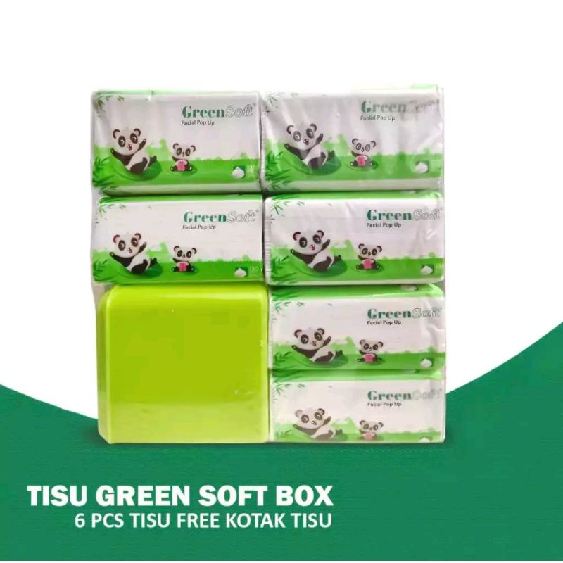 Tisu panda / Tisu Green Soft Facial Pop Up