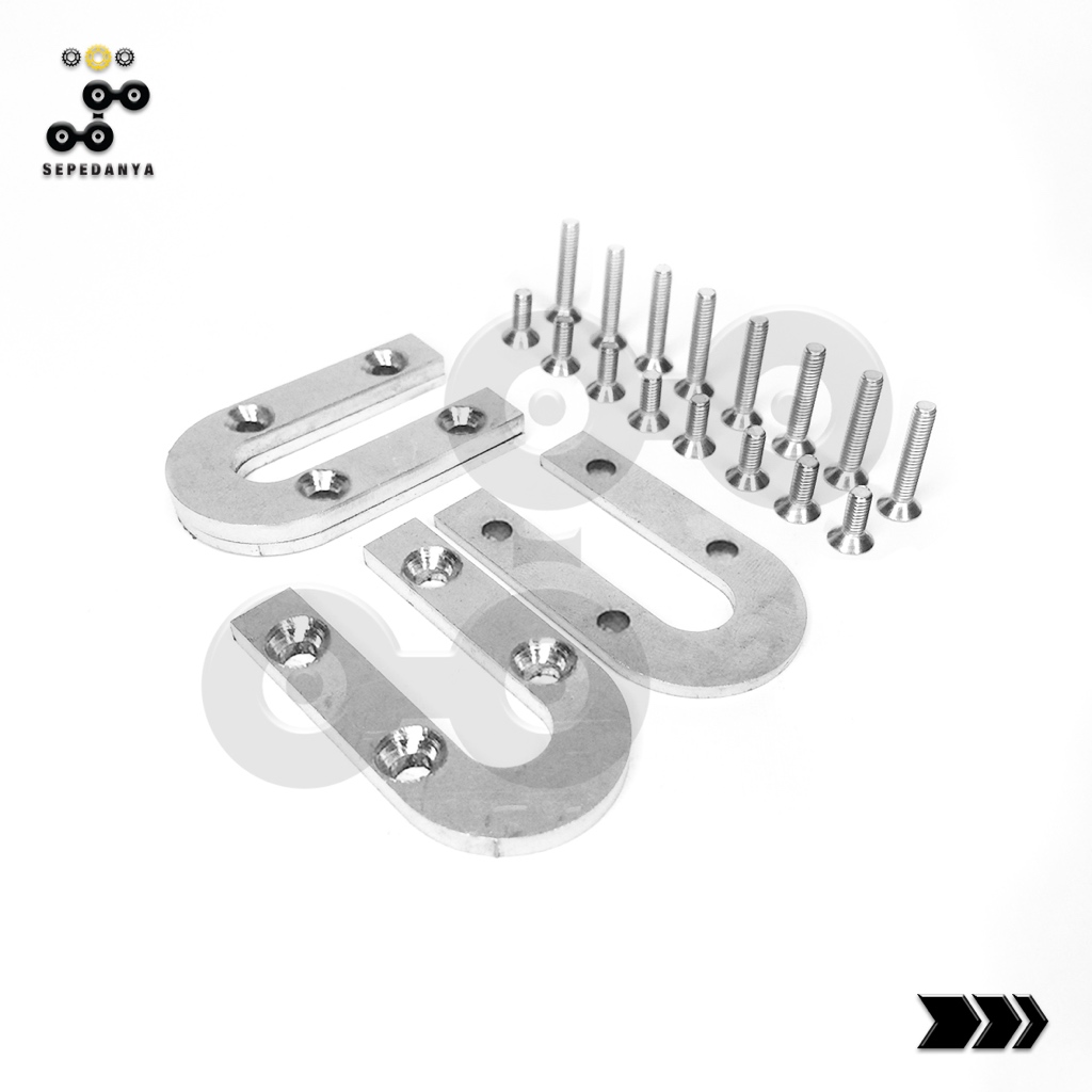 [ PRE ORDER ] 1/5/10 Set Unbrand Stainless Steel U Plat Drop Out Cover (Cover DO) Type 2 with 4 Bolt