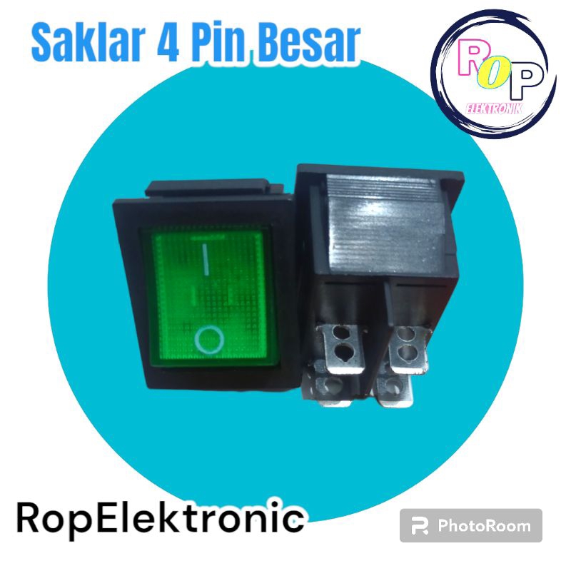 Saklar 4Pin Besar Merah & Hijau