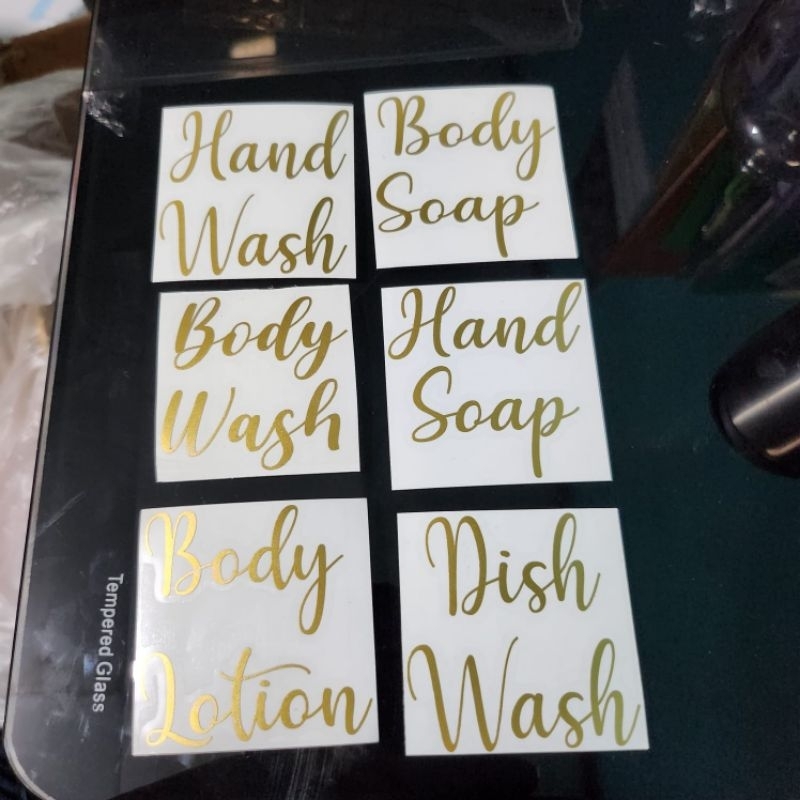 

STIKER CUTTING LABEL BATHROOM / KAMAR MANDI SABUN,BODY WASH,SHAMPOO,CONDITIONER