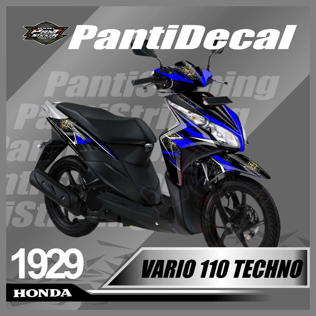 Stiker Vario 110 Techno Karbu 2009 - 2013 Desain Piston Terlaris- striping Decal Fullbody vario 110 