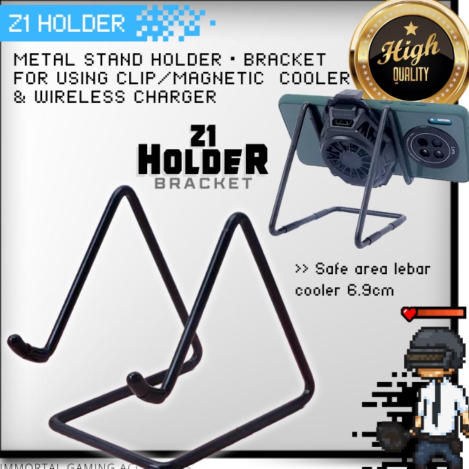 ART J9L IM Z1 Metal Stand Holder Penyangga untuk HP Smartphone Bracket Docking Cooler Gamer Gaming F