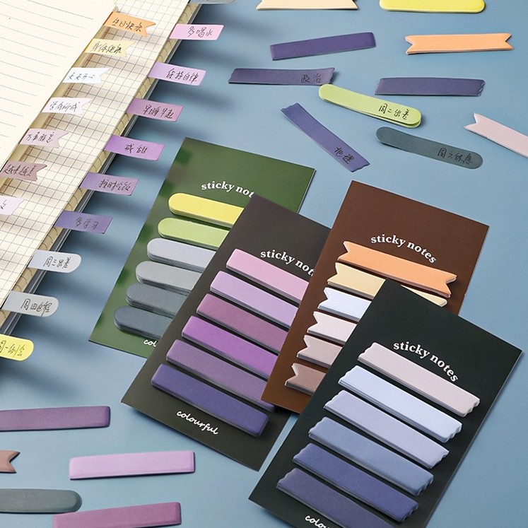 

APEN Sticky Notes Gradasi 6in1 Tempelan Kertas Catatan 120 Lembar Note Morandi Warna Gradiasi Label Indeks Kertas Deco Colourful