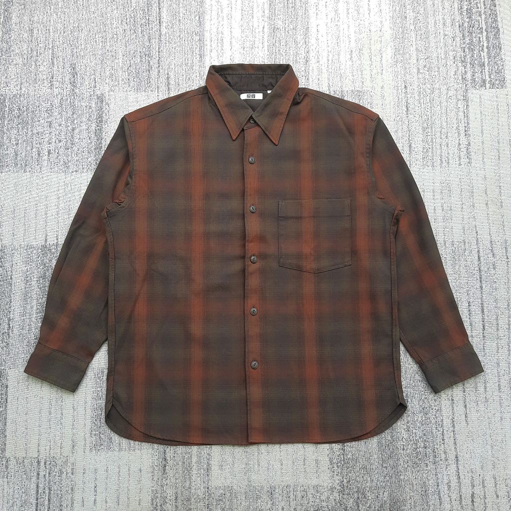 Uniqlo U Veterano Heavy Flannel Shirt Kemeja Flanel Outer