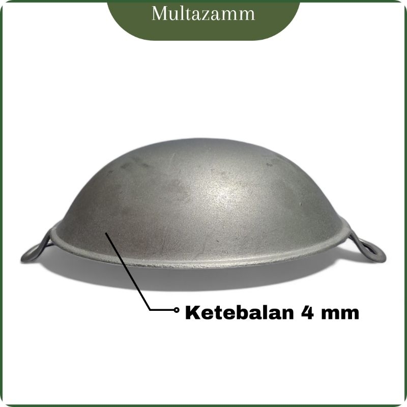 Wajan Penggorengan Kuali Alumunium jawa tebal ceper kecil