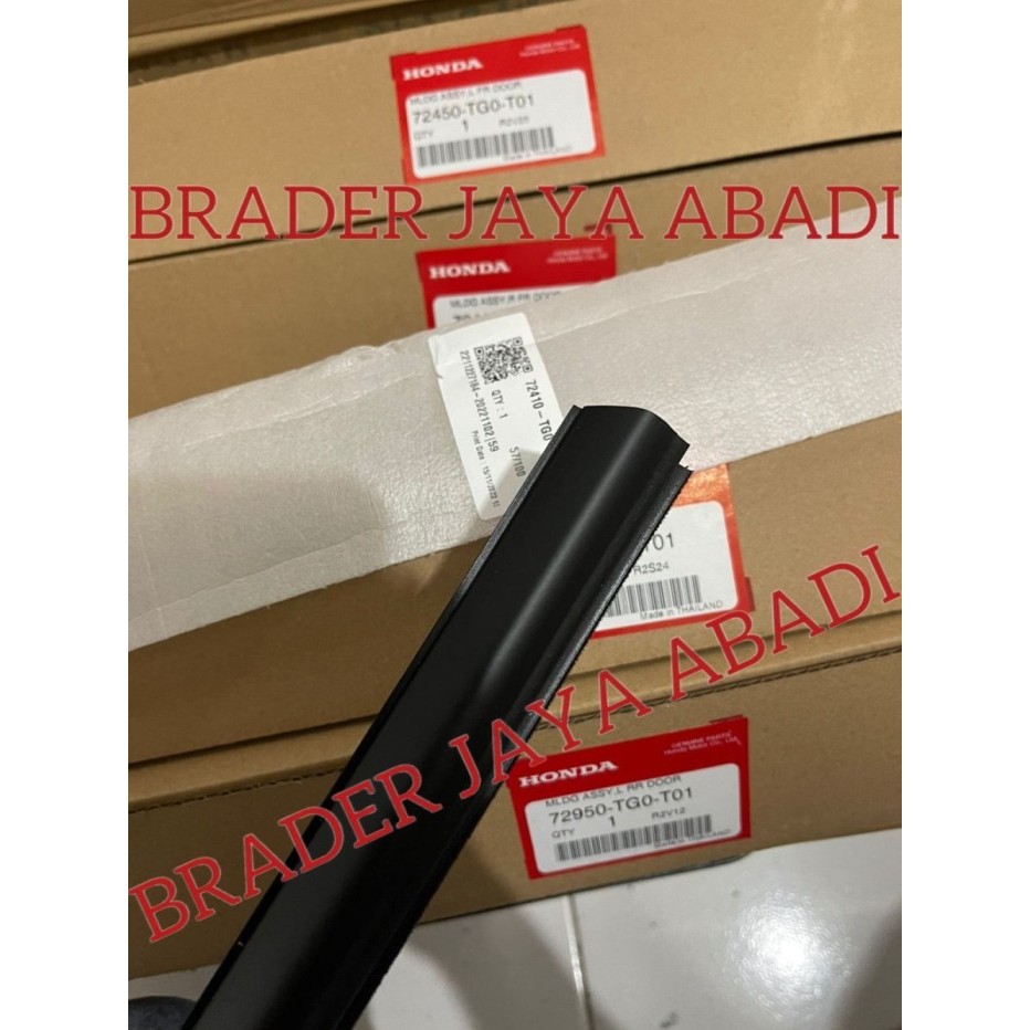 LIST PELIPIT JENDELA KACA LUAR MOLDING KARET PINTU LIS WATER STRIP JAZZ GE8 TYPE S RS 2008 2009 2010