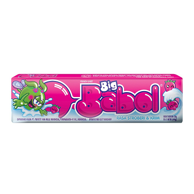 

big babol strawberry 20gr - permen karet big babol strawberry