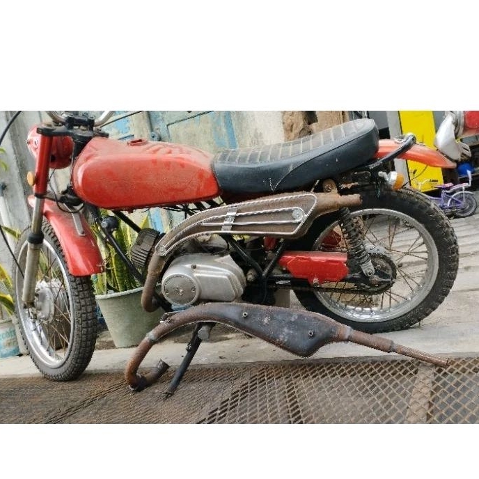 KNALPOT GEMINI 80cc Mini Enduro Era pak Harto seri BANPRES BP80 Mobnas Motor Nasional Dalam Negri Du
