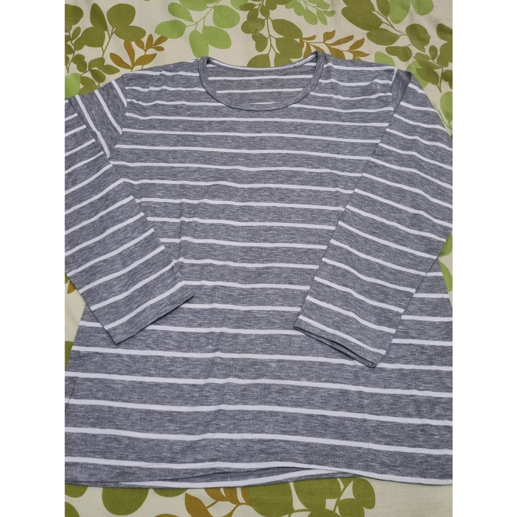 PRELOVED - kaos lengan panjang wanita garis