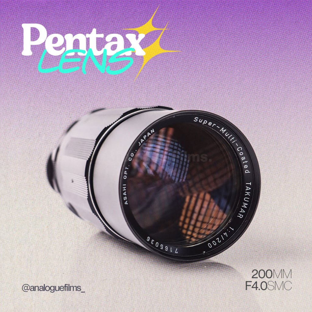 Lensa Manual Pentax SMC Takumar 200mm f4 Super Mulus 