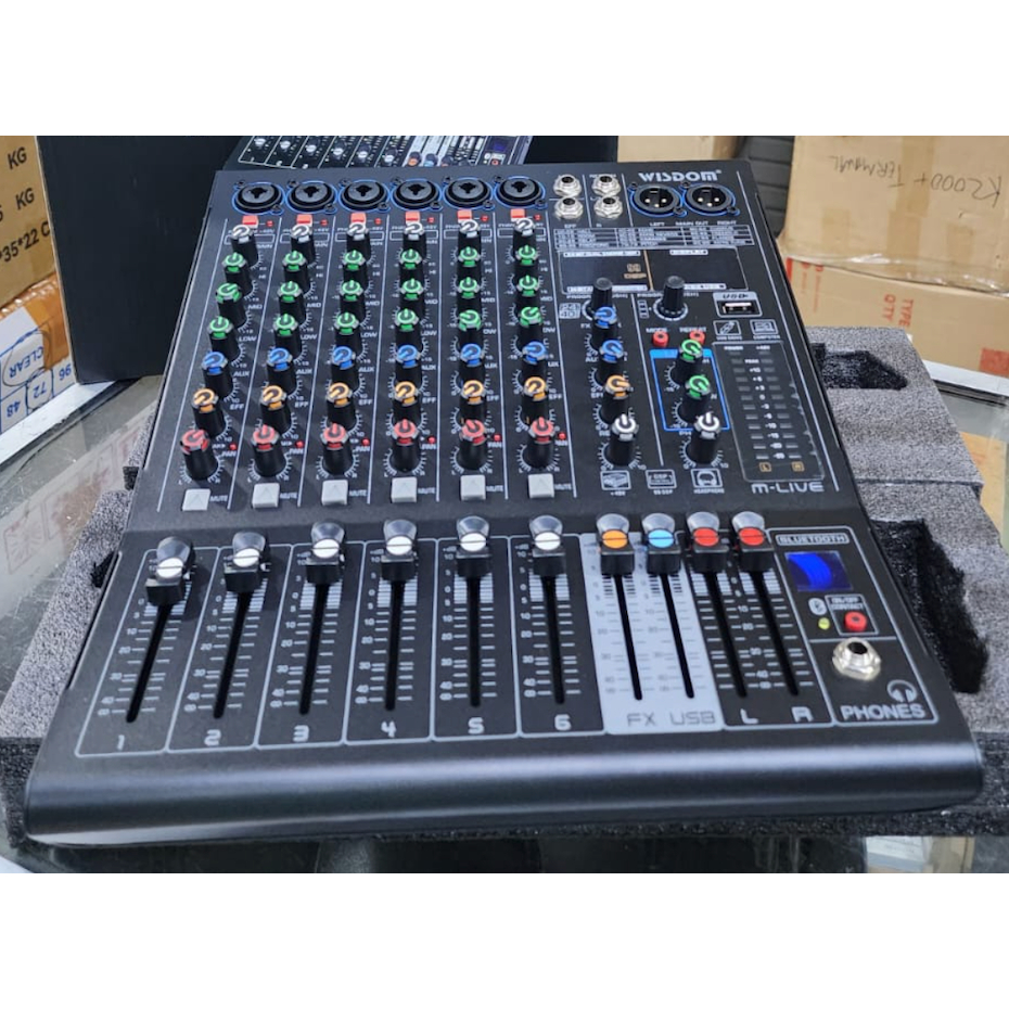 Mixer audio wisdom live6 / live 6 6CH bluetooth soundcard original