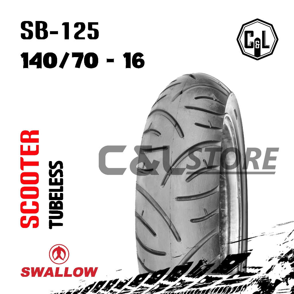 BAN LUAR MOTOR SWALLOW 140/70-16 RING 16 SB-125 TUBELESS