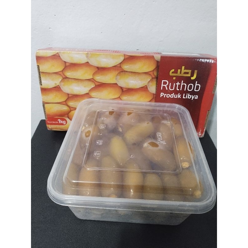 

RUTHAB RUTAB LIBYA KEMASAN mika 1 KG KURMA BASAH TUNISIA LIBYA