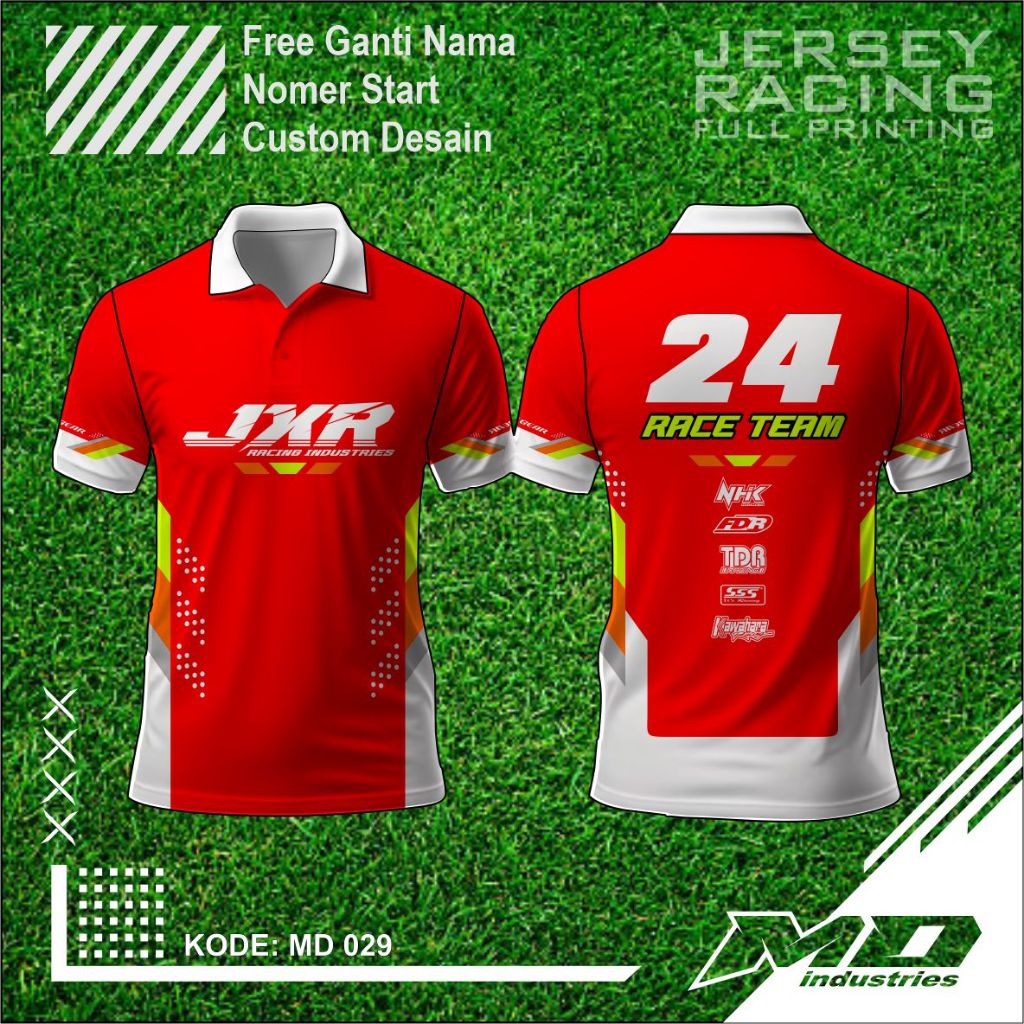Jersey Balap Desain Keren - Baju Balap Racing Printing - Minimalis