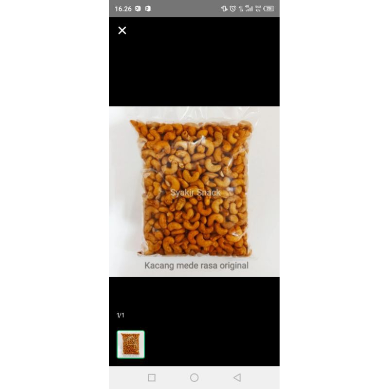 

kacang Mede goreng Super rasa original asin 1 kg